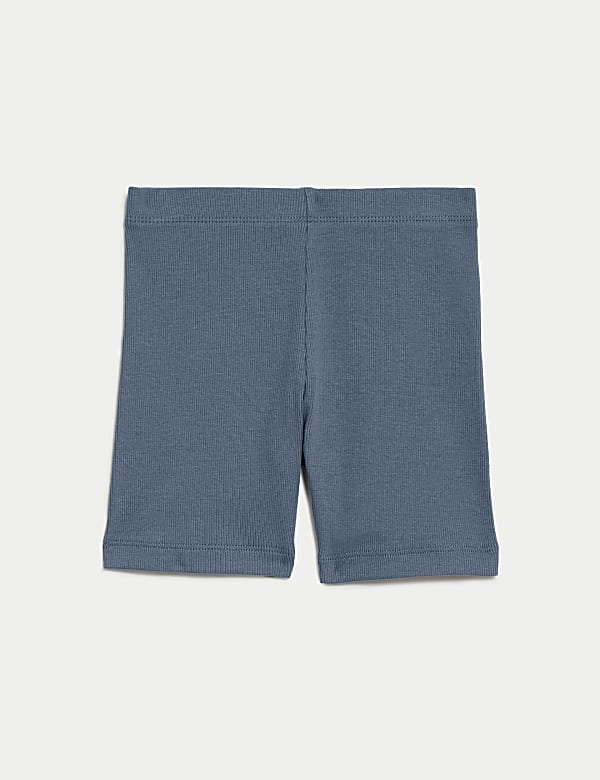 Cotton Rich Ribbed Cycling Shorts (2-8 Yrs) - QA