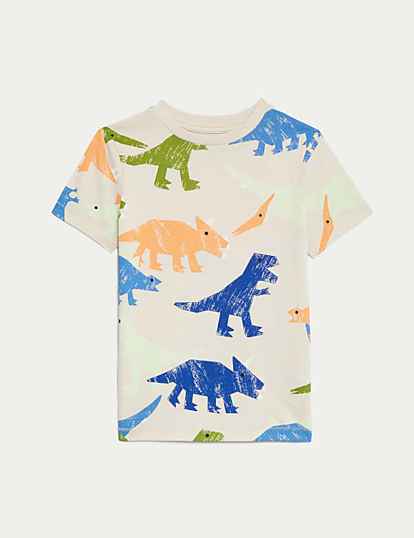 Camiseta 100% algodón de dinosaurios (2-8&nbsp;años) - ES