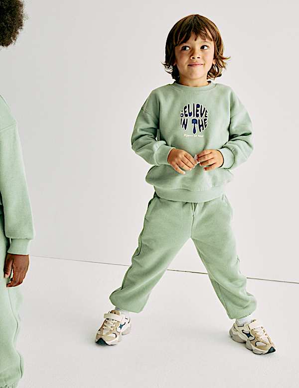 Cotton Rich Plain Joggers (2-8 Yrs)