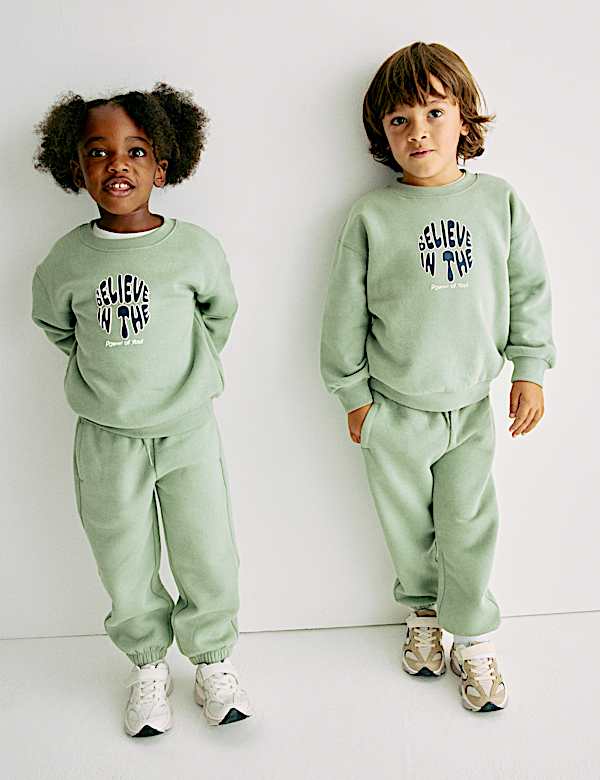 Cotton Rich Plain Joggers (2-8 Yrs)