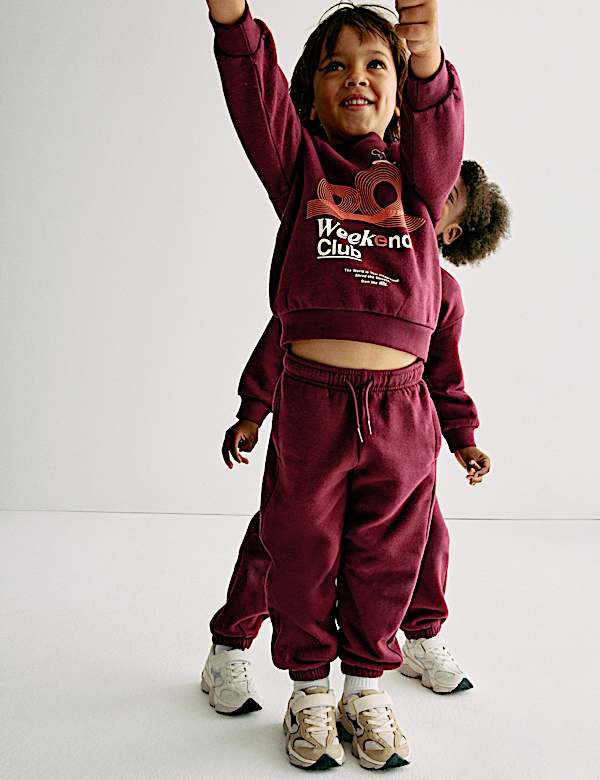 Cotton Rich Plain Joggers (2-8 Yrs)