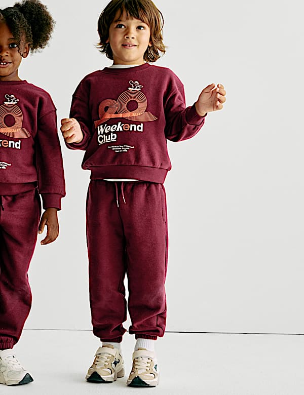 Cotton Rich Plain Joggers (2-8 Yrs)