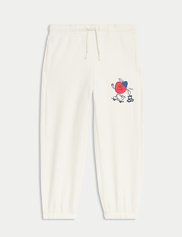 Cotton Rich Apple Print Joggers (2-8 Yrs) - RO