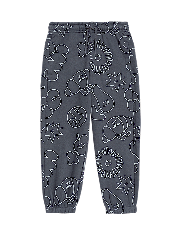 Cotton Rich Doodle Print Joggers (2-8 Yrs)