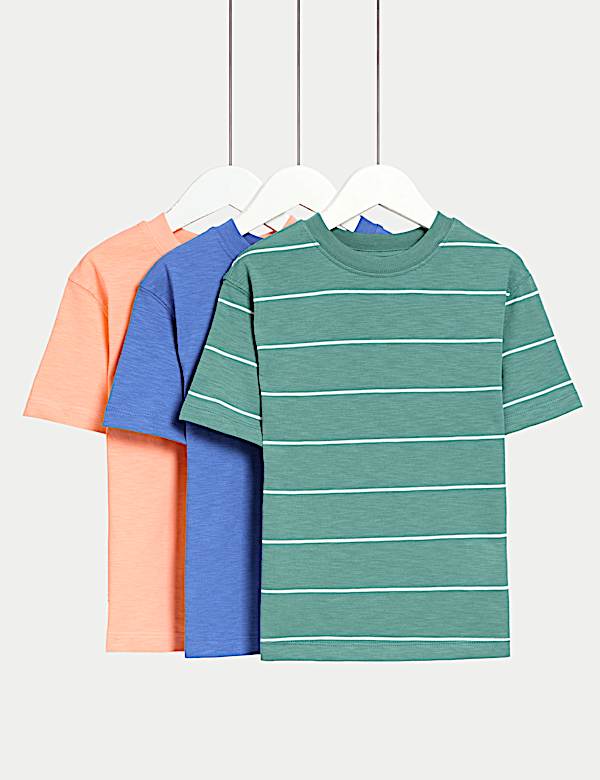 3pk Pure Cotton T-Shirts (2-8 Yrs) - NL