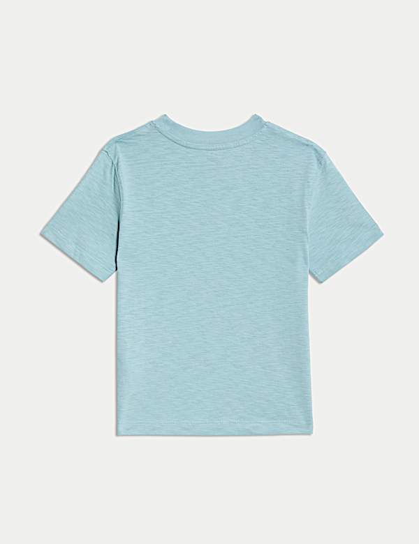 Pure Cotton Graphic Slogan T-Shirt (2-8 Yrs)