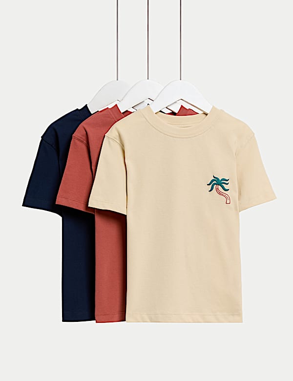 3er-Pack T-Shirts aus reiner Baumwolle (2–8 Jahre) - DE