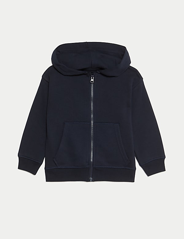 Sweat en coton uni à capuche (du 2 au 7 ans) - LU