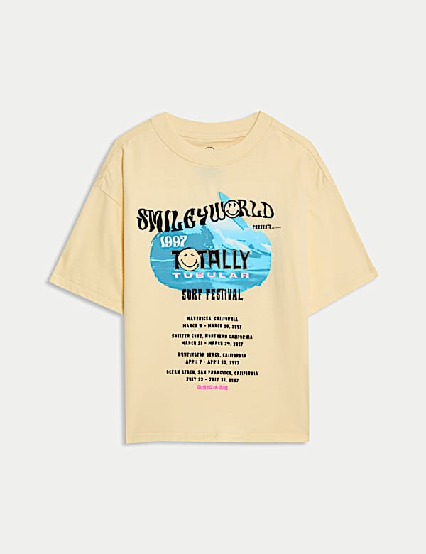 Pure Cotton Smiley T-shirt (2-8 Yrs)