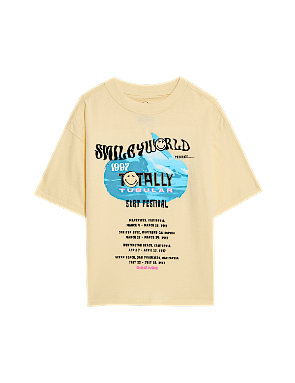 Pure Cotton Smiley T-shirt (2-8 Yrs)