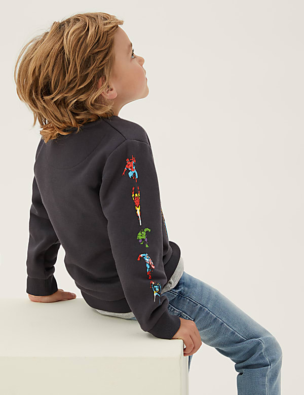 Marvel Superheroes™ Cotton Sweatshirt (2-7 Yrs)