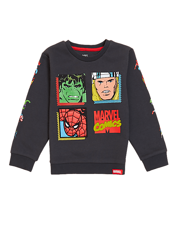 Marvel Superheroes™ Cotton Sweatshirt (2-7 Yrs)
