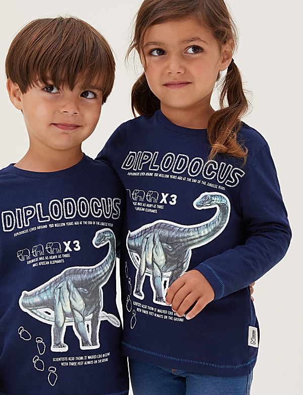 NHM™ Pure Cotton Dinosaur Top (2-12 Yrs)