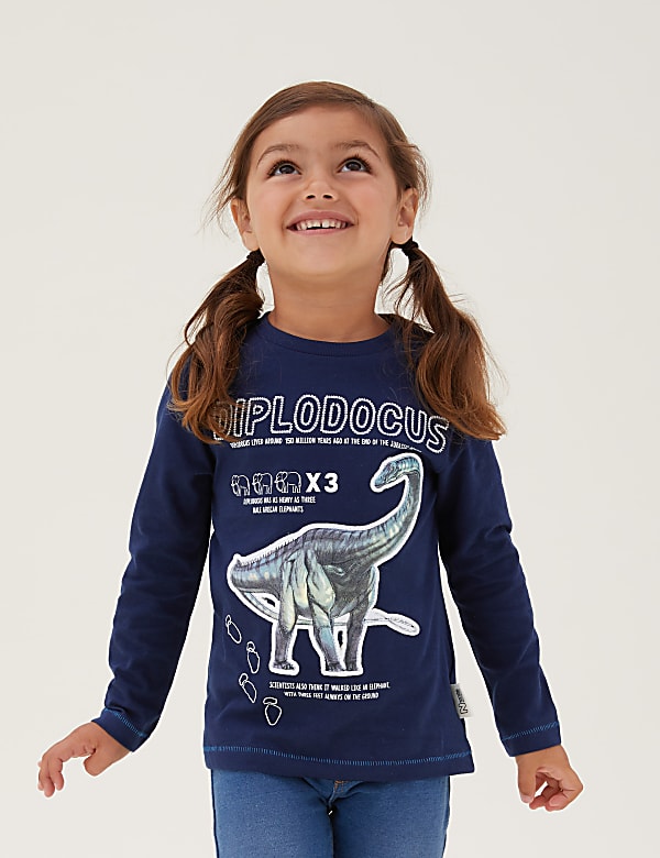 NHM™ Pure Cotton Dinosaur Top (2-12 Yrs)