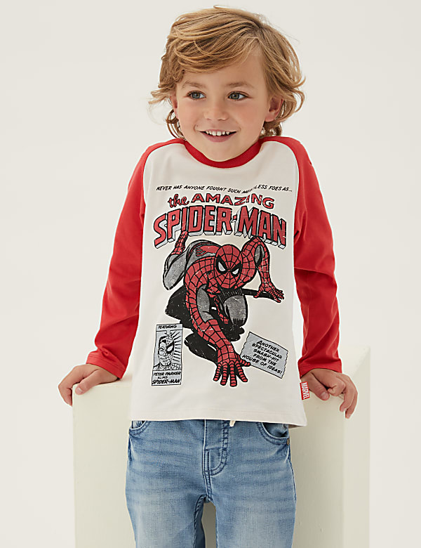 2pk Pure Cotton Spider-Man™ Tops (2-7 Yrs)