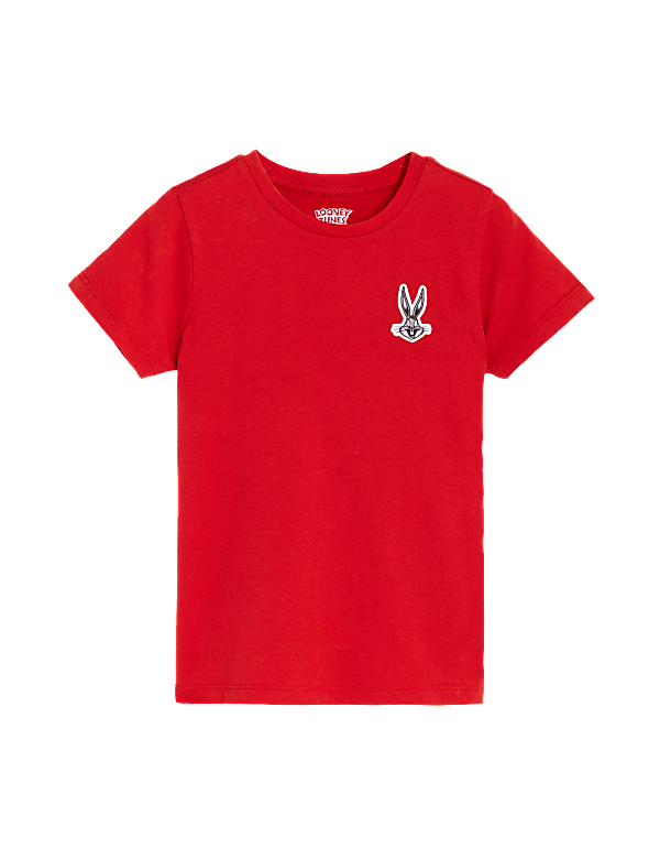 Pure Cotton Applique Crew Neck T-shirt