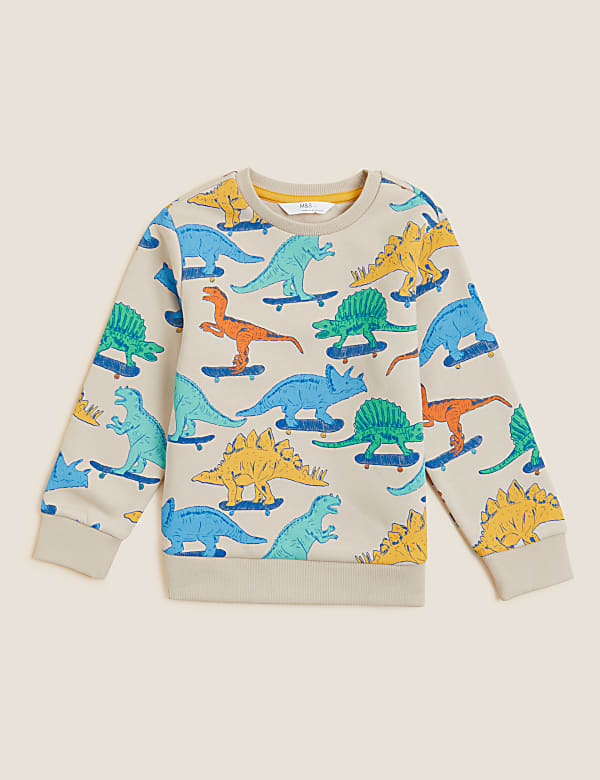 Cotton Rich Dinosaur Sweatshirt (2-7 Yrs)