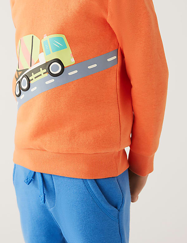 Cotton Rich Truck Sweatshirt (2-8 Yrs)
