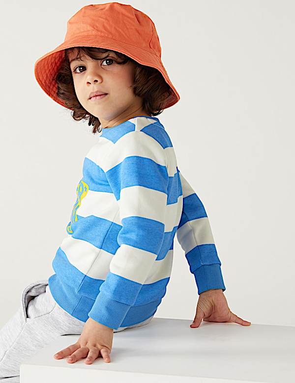 Cotton Rich Striped Star Sweatshirt