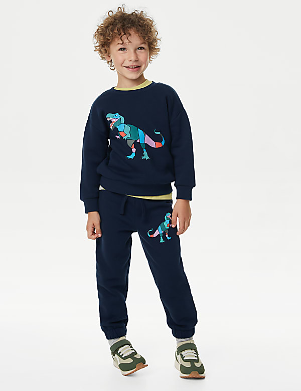 Cotton Rich Dinosaur Sweatshirt (2-8 Yrs) - US