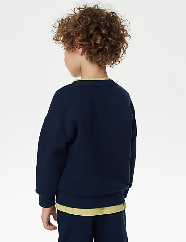 Cotton Rich Dinosaur Sweatshirt (2-8 Yrs) - US