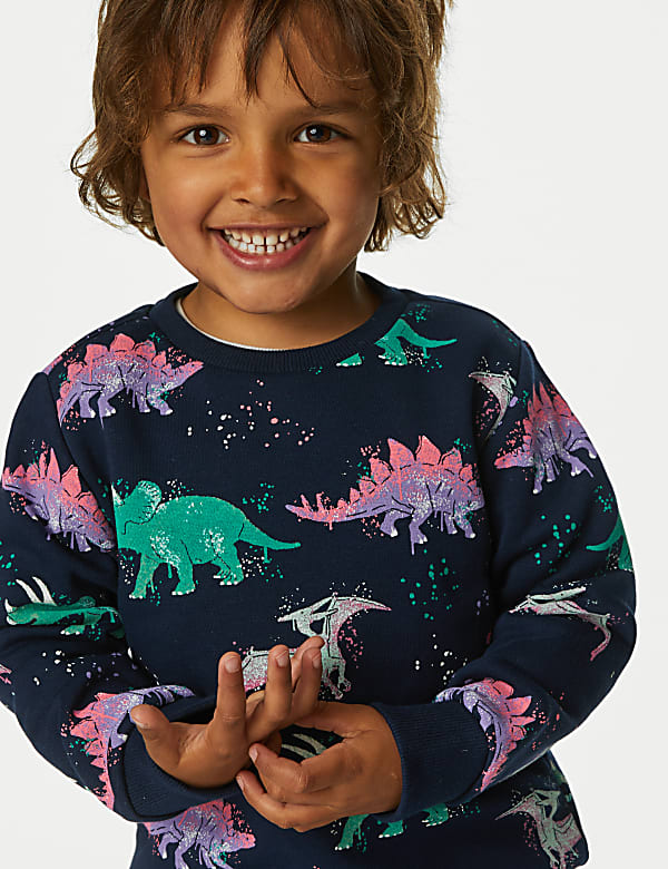 Cotton Rich Dinosaur Sweatshirt