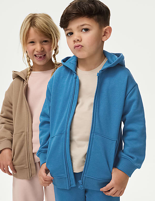 Cotton Rich Zip Hoodie (2-8 Yrs)