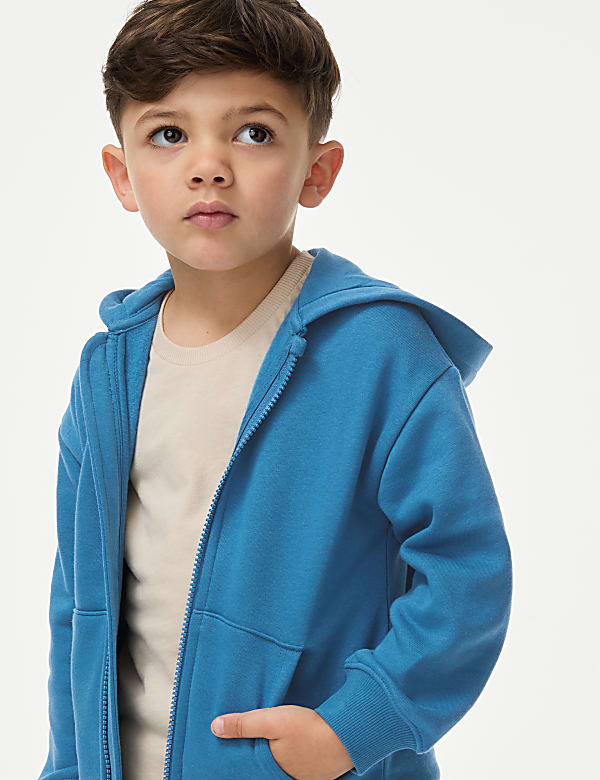 Cotton Rich Zip Hoodie (2-8 Yrs)