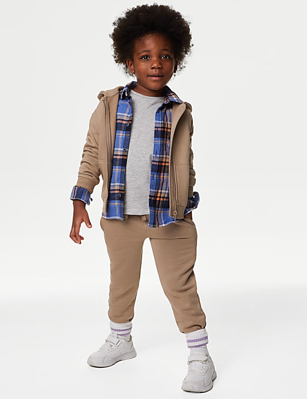 Buy Cotton Rich Zip Hoodie (2-8 Yrs) at Marks & Spencer