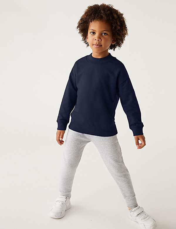 Cotton Rich Plain Sweatshirt