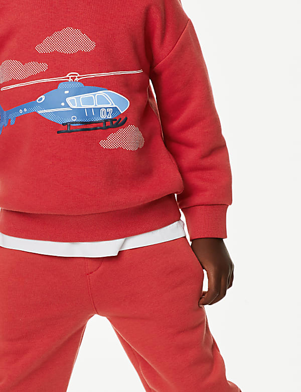 Cotton Rich Helicopter Sweatshirt (2-8 Yrs)