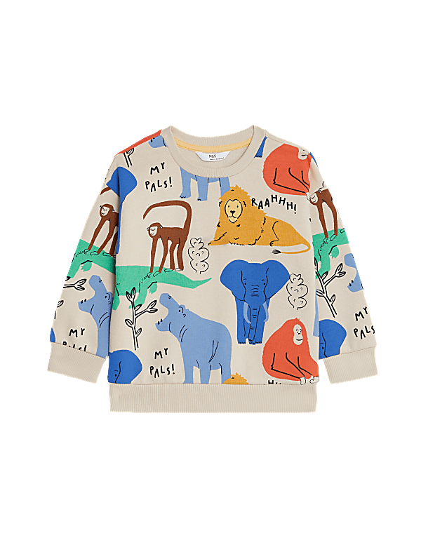 Cotton Rich Animal Sweatshirt (2-8 Yrs)