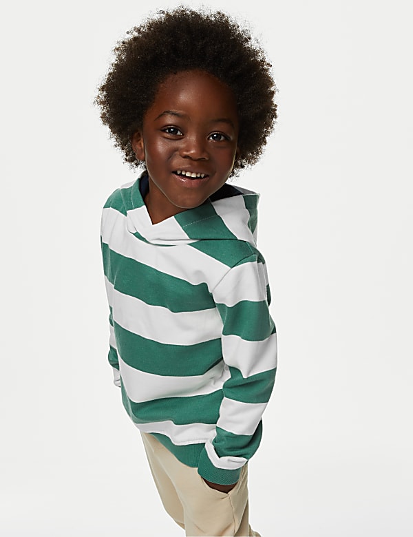 Cotton Rich Striped Hoodie 2 8 Yrs