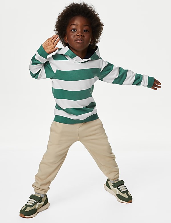 Cotton Rich Striped Hoodie (2-8 Yrs)
