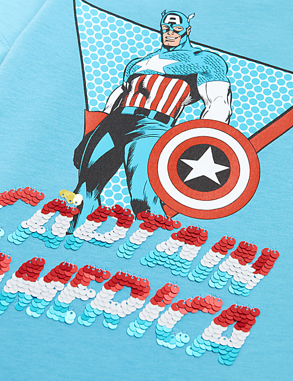 Pure Cotton Captain America™ T-Shirt (2-7 Yrs)