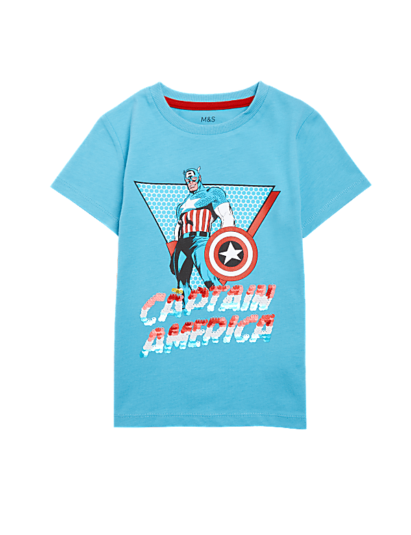 Pure Cotton Captain America™ T-Shirt (2-7 Yrs)