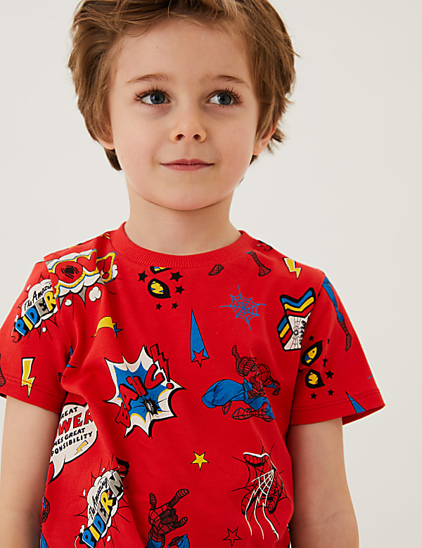 2pk Cotton Rich Spider-Man&trade; T-Shirts (2-7 Yrs)