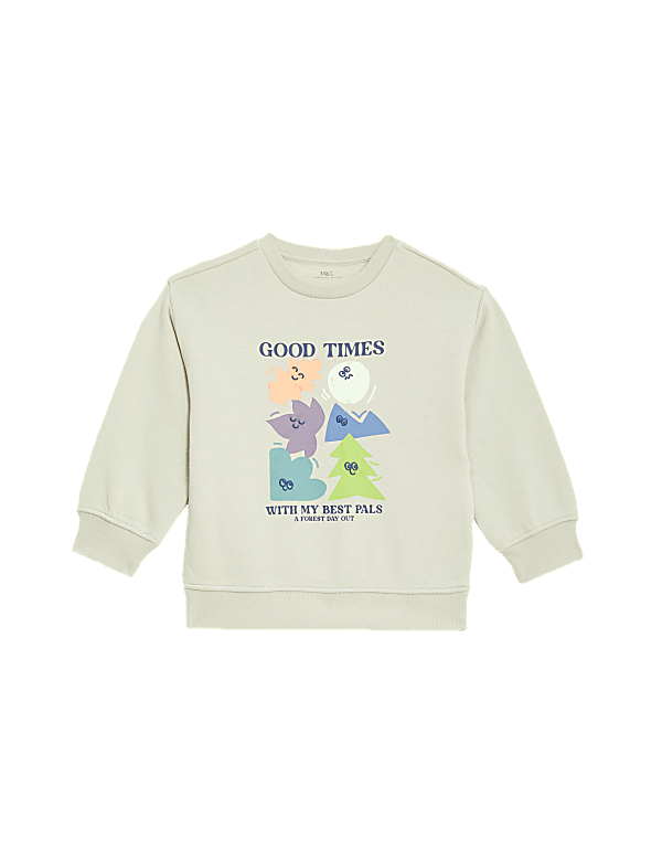 Cotton Rich Good Times Slogan Sweatshirt (2-8 Yrs)