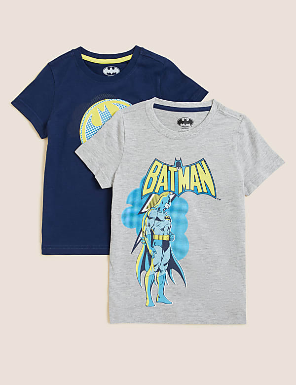 2pk Pure Cotton Batman&trade; T-Shirts (2-7 Yrs)