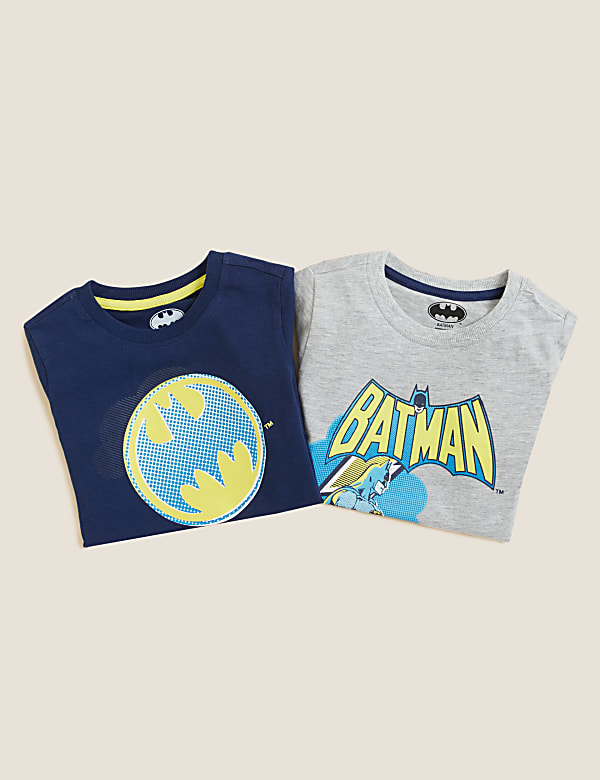 2pk Pure Cotton Batman&trade; T-Shirts (2-7 Yrs)