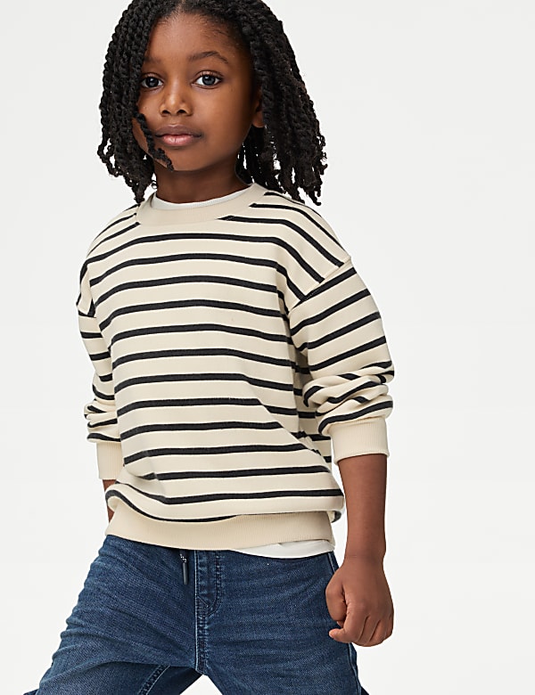 Sweat-shirt en coton à rayures (du 2&nbsp;au 8&nbsp;ans) - LU