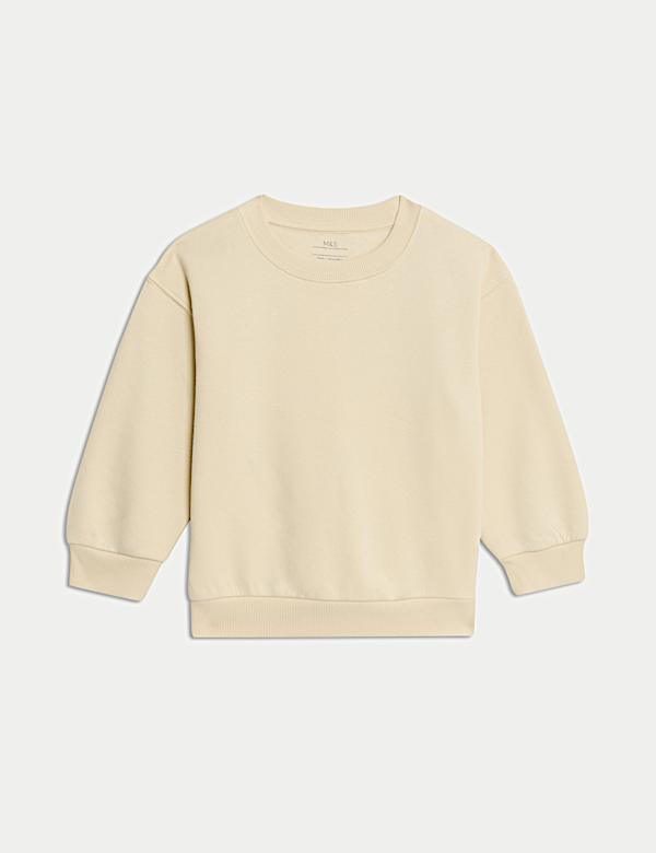 Sweat en coton uni (du 2&nbsp;au 8&nbsp;ans) - LU