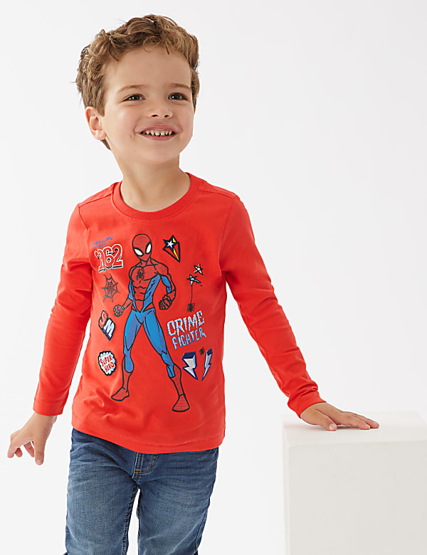 Pure Cotton Spider-Man™ Top (2-7 Yrs)