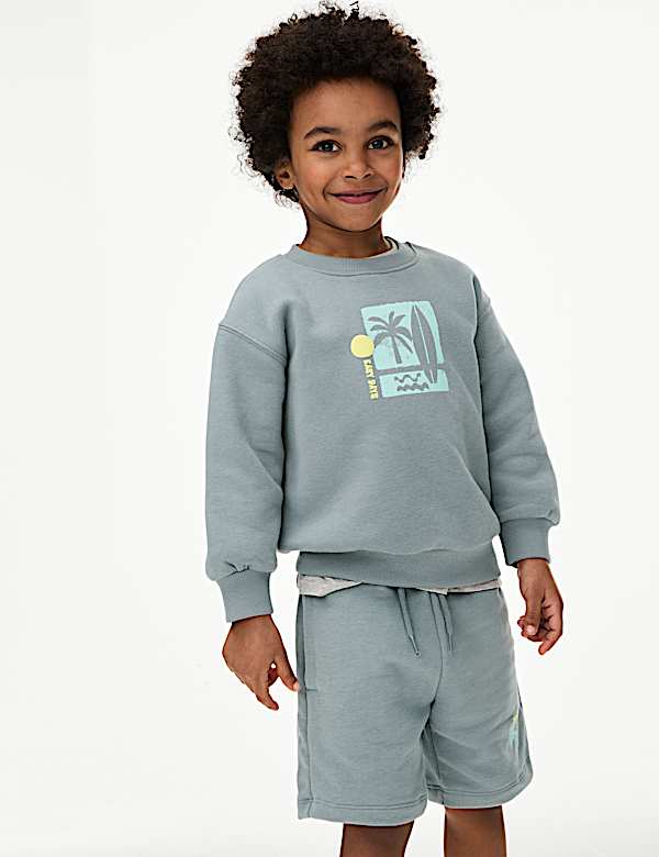 Sweatshirt Bahan Katun Motif Grafik (2-8 Thn) - ID