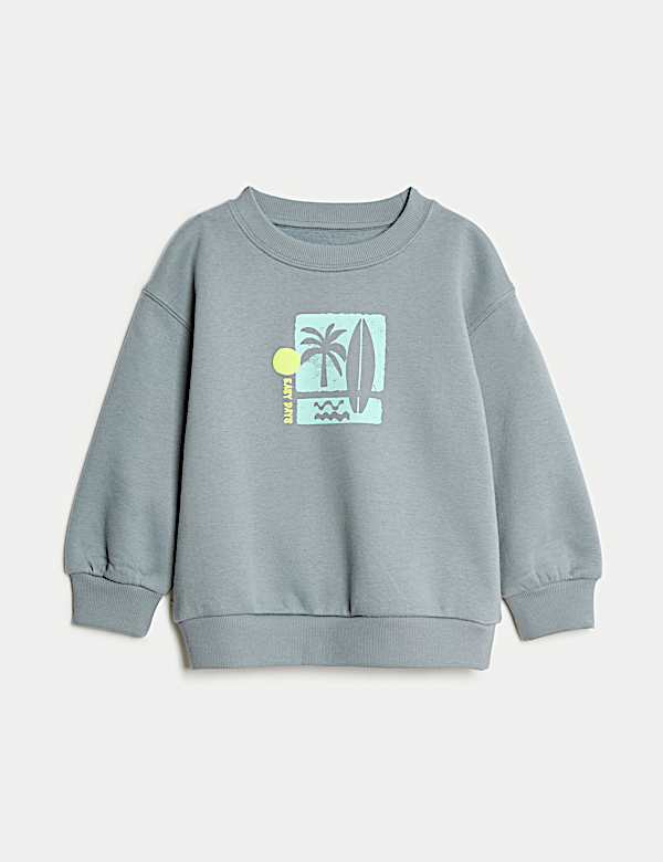 Sweatshirt Bahan Katun Motif Grafik (2-8 Thn) - ID