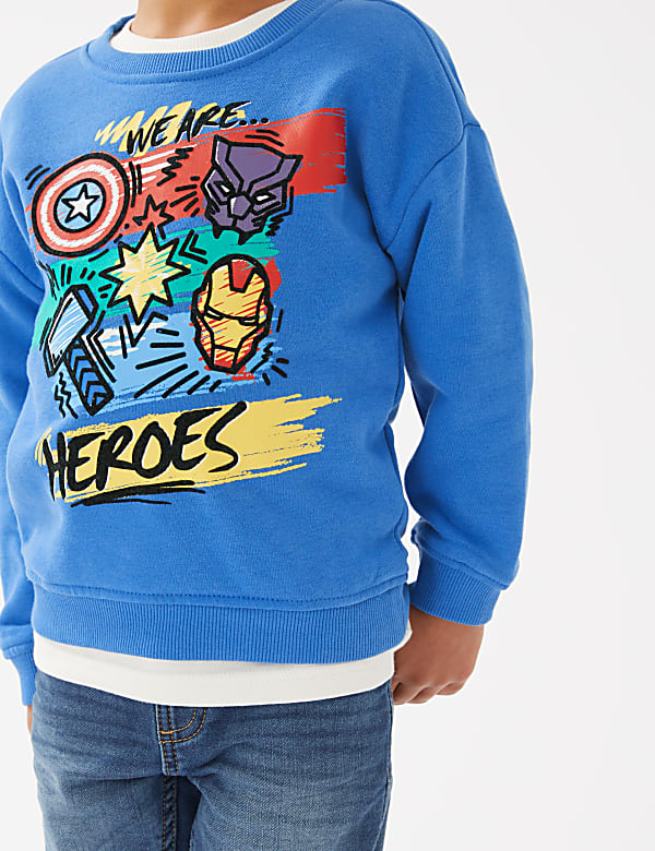 Cotton Rich Marvel™ Sweatshirt (2-7 Yrs)