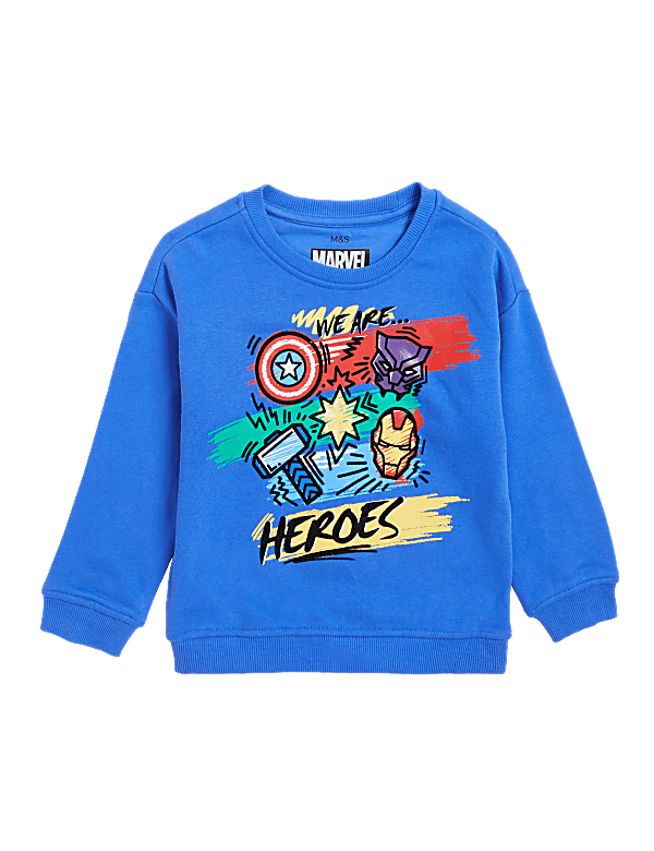 Cotton Rich Marvel™ Sweatshirt (2-7 Yrs)