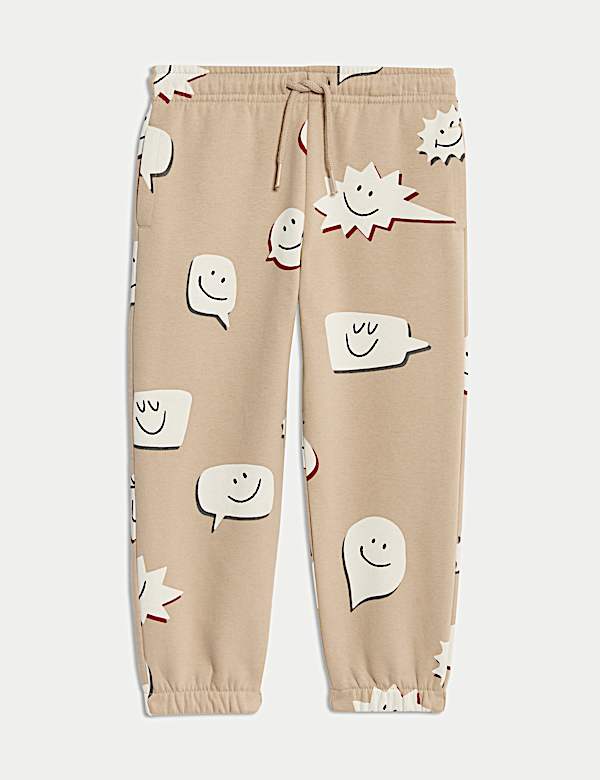 Cotton Rich Graphic Joggers (2-8 Yrs) - SE