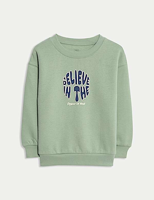 Cotton Rich Graphic Sweatshirt (2-8 Yrs) - AT