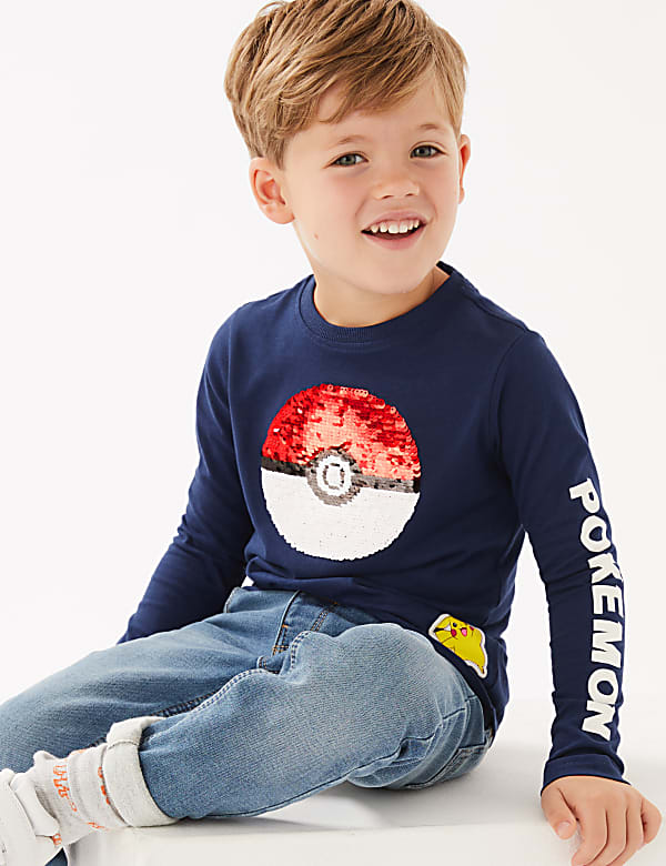 Pure Cotton Pok&eacute;mon&trade; Sequin Top (2-7 Yrs)